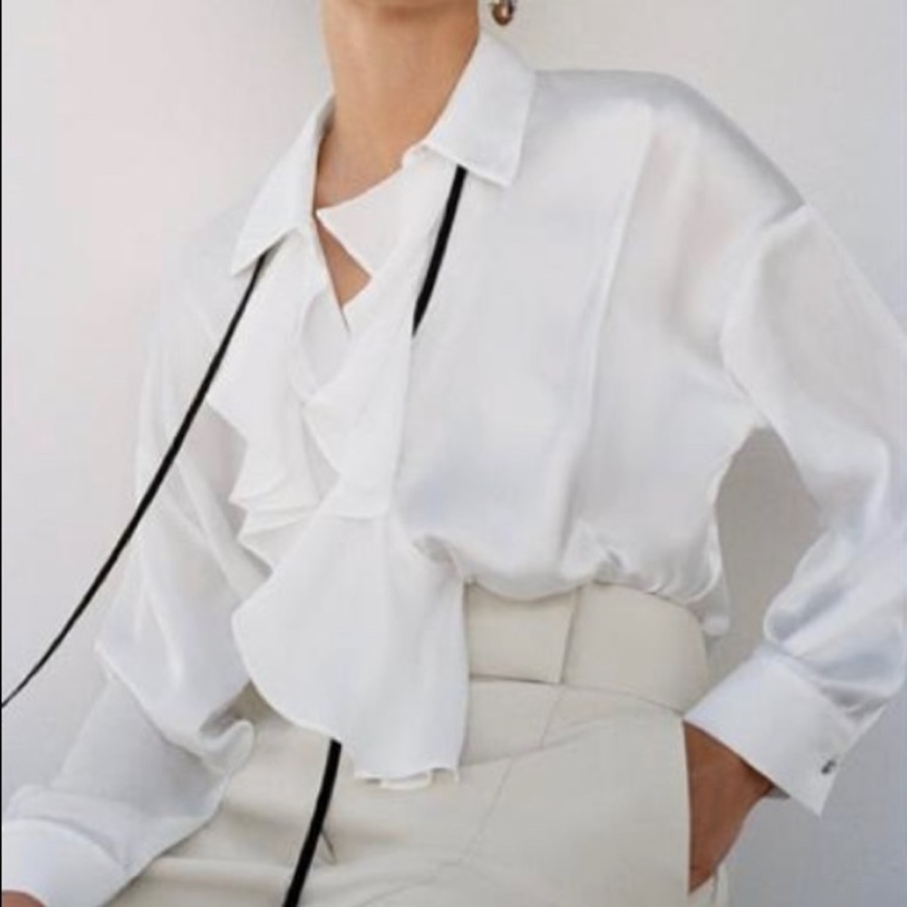 Ties Satin Blouse ZARA